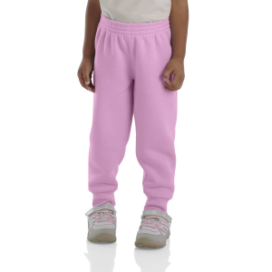 Girls' Carhartt Elastic Waistband Fleece Logo Joggers Toddler 4T Crocus Regular