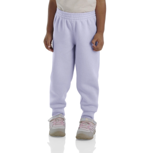 Girls' Carhartt Elastic Waistband Fleece Logo Joggers Toddler 4T Mica Regular