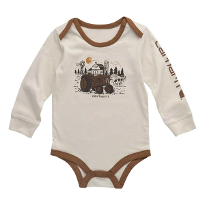 Carhartt Tractor Graphic Long Sleeve Onesie 18 mo. Turtledove
