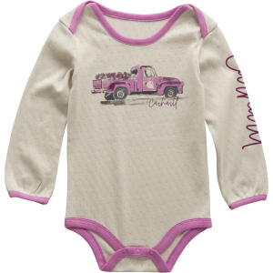 Carhartt Vintage Truck Long Sleeve Onesie 18 mo. Turtledove