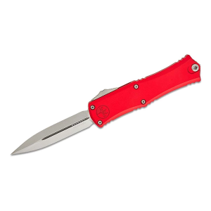 Microtech Hera II Mini 1702M-10 Stonewashed Double Edge Red Automatic Knife