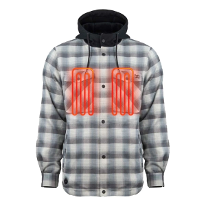 Men's Mobile Warming Flannel Hooded Heated Jacket