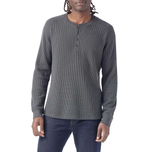 Men's Smartwool Waffle Long Sleeve Henley Medium Charcoal