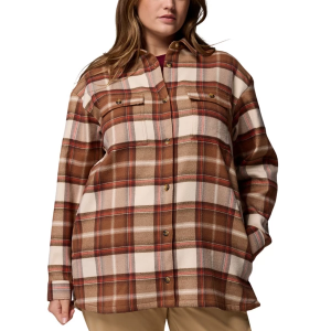 Women's Columbia Blue Point Creek(TM) Long Sleeve Shacket 2X Camel