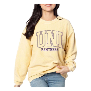 Northern Iowa Panthers Chicka-D Women's Crew Medium Gold