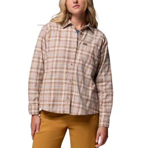 Women's Columbia Blue Point Long Sleeve Flannel XLarge Dark Stone