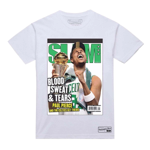 Boston Celtics Paul Pierce Slam Icon Mitchell and Ness T-Shirt Large White