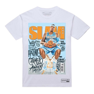 Denver Nuggets Carmelo Anthony Slam Icon Mitchell and Ness T-Shirt Large White