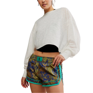 Women's FP Movement Varsity Blues Printed Shorts XSmall Green Floral