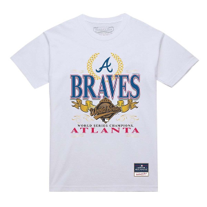 Atlanta Braves Pennant Chase T-Shirt Medium White