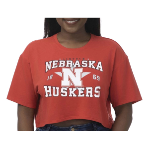 Nebraska Cornhuskers ZooZatZ Women's Box Strong Crop Large Red
