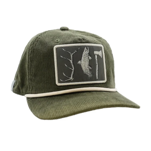 RepYourWater Hunt Fish Camp Corduroy Fly Fishing Snapback Hat One Size Green