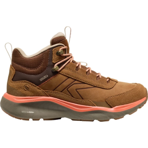 Women's KEEN Leiki Leather Waterproof Hiking Boots Outdoor 9 Chipmunk/Bison