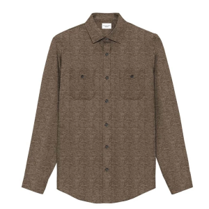 Men's 7 Diamonds Generation Solid Long Sleeve Flannel Large Tall Caramel