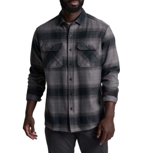Men's Kuhl Rydr Long Sleeve Flannel Medium Pirate Black