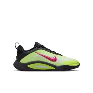 Kids' Nike A'One SE Basketball Shoes Big 6 Regular Black/Hyper Pink-Volt-Volt Glow