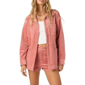 Women's O'Neill Langford Long Sleeve Shacket Large Desert Sand