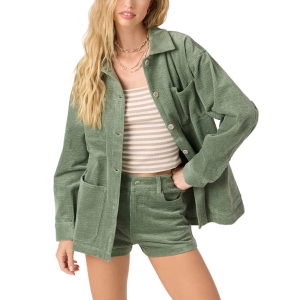 Women's O'Neill Langford Long Sleeve Shacket Small Sea Spray