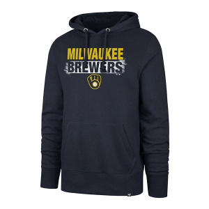 Milwaukee Brewers 47 Brand Base Slide Hoodie 2XLarge Navy