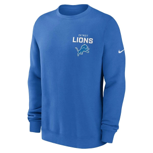 Detroit Lions Nike Club Crewneck Large Blue