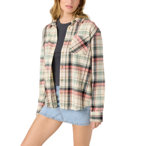 Women's O'Neill Logan Long Sleeve Flannel XSmall Tapioca