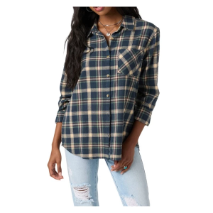 Women's O'Neill Logan Long Sleeve Flannel XLarge Slate