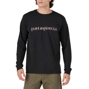 Men's Patagonia '73 Text Logo Responsibili Long Sleeve T-Shirt Small Black