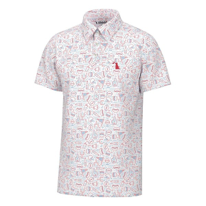 Men's Local Boy Outfitters Dirty Myrtle Tailgate Polo XLarge Red White Blue
