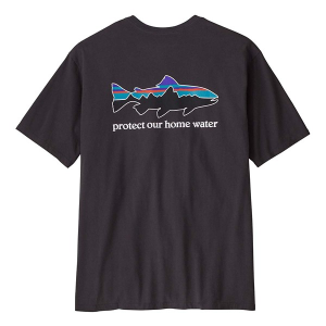 Men's Patagonia Home Water Trout Organic T-Shirt Large Ink Black