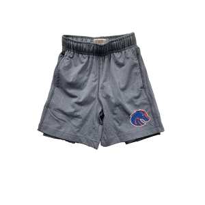 Boise State Broncos Wes and Willy 2 In 1 Kids' Shorts Small Heather Grey