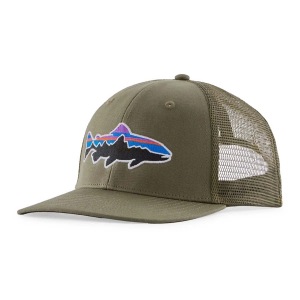 Patagonia Fitz Roy Trout Trucker Snapback Hat One Size Basin Green