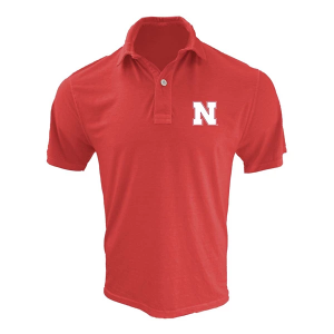 Nebraska Cornhuskers Wes and Willy Blend Kids' Polo 7 Cherry