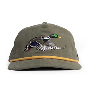 Men's Duck Camp Mallard Snapback Hat One Size Military Green