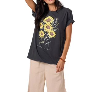 Women's O'Neill Botanic Blossom T-Shirt Large Washed Black