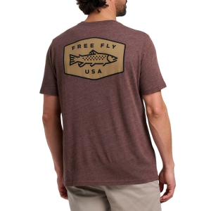 Men's Free Fly Freshwater T-Shirt Small Heather Chestnut