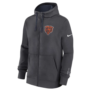 Chicago Bears Nike Club Full Zip Medium Anthracite