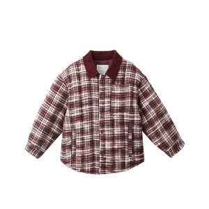 Rylee + Cru Nashville Quilted Jacket Toddler 2/3T Burgundy Plaid