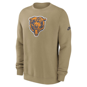 Chicago Bears Nike 2025 Rewind Club Crewneck Medium Tan