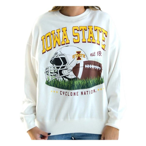 Iowa State Cyclones Gameday Social Women's Crew Small White