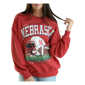 Nebraska Cornhuskers Gameday Social Women's Crew XLarge Red
