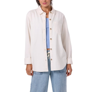 Women's O'Neill Sevie Long Sleeve Shacket Large Winter White
