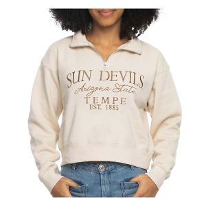 Arizona State Sun Devils ZooZatZ Women's School Pride 1/4 Zip XLarge Sand