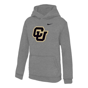 Colorado Buffaloes Nike Kids Hoodie Medium Heather Grey