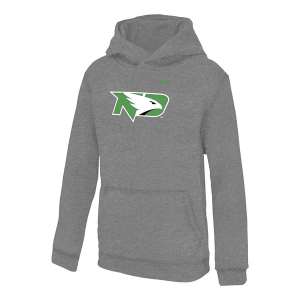 North Dakota Fighting Hawks Nike Kids Hoodie XLarge Heather Grey