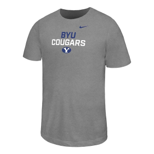 BYU Cougars Nike Team Legend Kids' T-Shirt Large Heather Grey