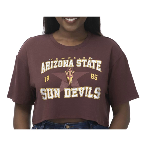 Arizona State Sun Devils ZooZatZ Women's Box Strong Crop Medium Maroon