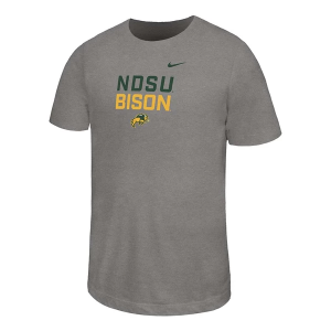 North Dakota State Bison Nike Team Legend Kids' T-Shirt XLarge Heather Grey