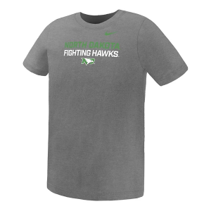 North Dakota Fighting Hawks Nike Team Legend Kids' T-Shirt 4 Heather Grey