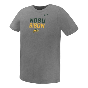 North Dakota State Bison Nike Team Legend Kids' T-Shirt 7 Heather Grey