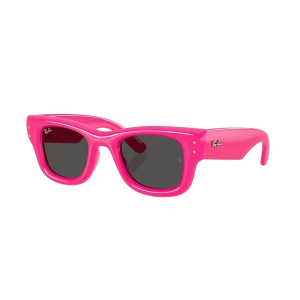 Men's Ray-Ban Wayfarer Puffer Sunglasses Polished Fucsia/Ultra Black